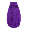 Purple Plain Turtleneck Knitted Dog Jumper