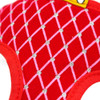 Red Diamante Grid Dog Harness & Lead Set