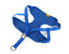 Blue Diamante Grid Dog Harness & Lead Set