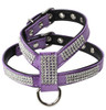 Purple Rhinestone Dog Harness