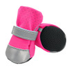 Pink Silver Reflective Dog Boots