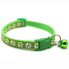 Small Lime Green Pawprint Nylon Dog Collar & Lead Set