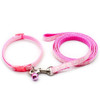 Small Pink Pawprint Nylon Dog Collar & Lead Set
