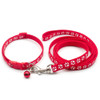 Small Red Pawprint Nylon Dog Collar & Lead Set