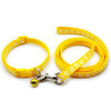 Small Yellow Pawprint Nylon Dog Collar & Lead Set