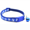 Small Blue Pawprint Nylon Dog Collar Harness & Lead Set