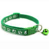 Small Green Pawprint Nylon Dog Collar Harness & Lead Set