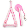 Small Pink Pawprint Nylon Dog Harness & Lead Set