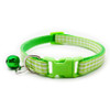 Small Green White Check Nylon Dog Collar