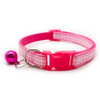 Small Pink White Check Nylon Dog Collar