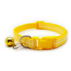 Small Yellow White Check Nylon Dog Collar