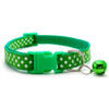 Small Green Spotty Nylon Dog Collar