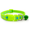 Small Green Star Nylon Dog Collar