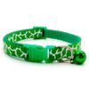 Small Green Zebra Print Nylon Dog Collar