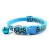 Small Blue Leopard Print Nylon Dog Collar & Lead Set