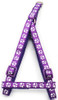 Small Purple Pawprint Nylon Dog Harness