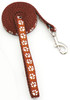 Small Brown Pawprint Nylon Dog Lead