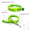 Small Green Dogprint Nylon Dog Collar & Lead Set