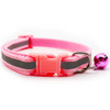 Small Pink Reflective Nylon Dog Collar