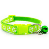 Small Bright Green Pawprint Nylon Dog Collar & Lead Set