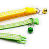 Small Green White Check Nylon Dog Collar & Lead Set