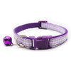 Small Purple White Check Nylon Dog Collar & Lead Set