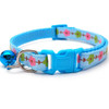 Small Blue Floral Nylon Dog Collar & Lead Set