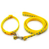 Small Yellow Star Nylon Dog Collar & Lead Set