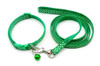 Small Green Spotty Nylon Dog Collar & Lead Set