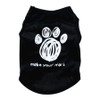 Black Paw Print Dog Vest