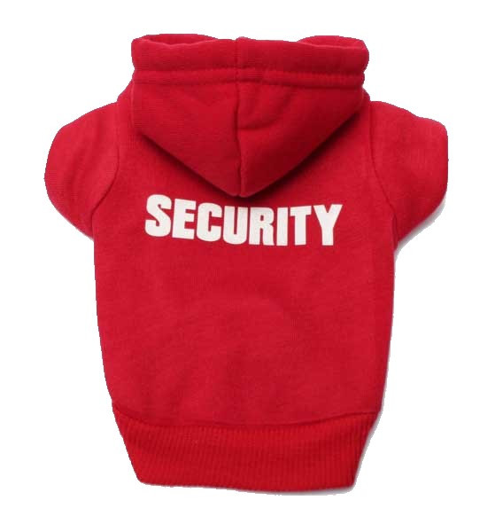 Red Security Dog Hoodie Doggie Style Store