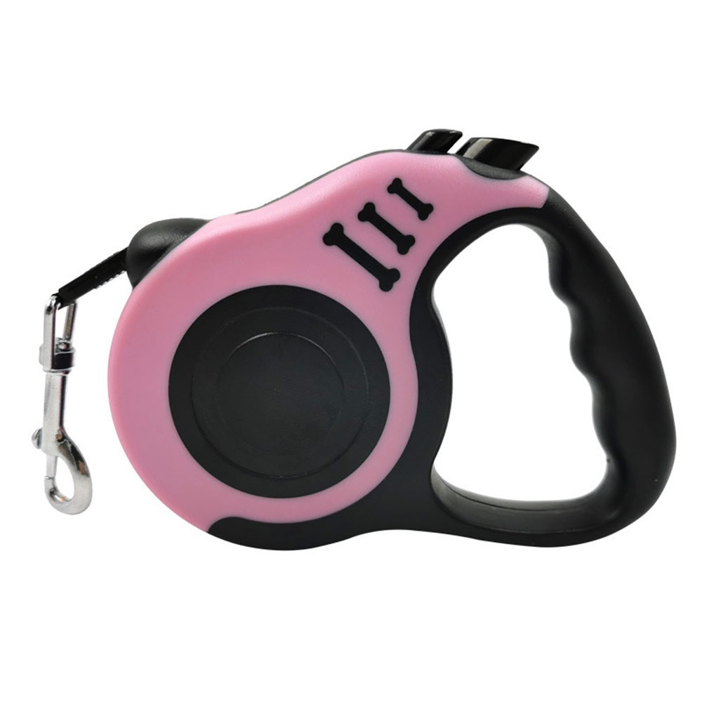 pink extendable dog lead