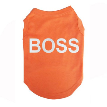 Orange Boss Design Dog Vest