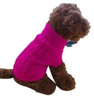 Rose Knitted Miniature Dog Jumper