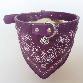 Purple Paisley Dog Bandana Collar