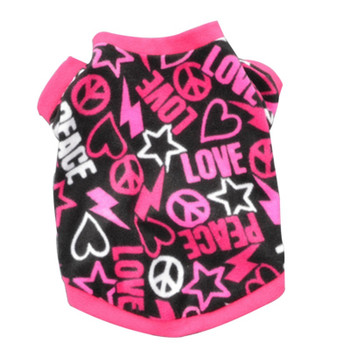 Black Pink Love Peace Dog Fleece