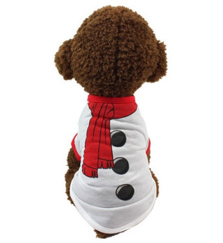 White Snowman Christmas Dog T-Shirt