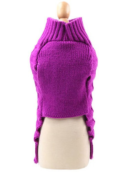 Purple Classic Knitted Dog Jumper