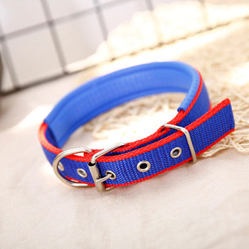 Blue & Red Nylon Buckle Dog Collar