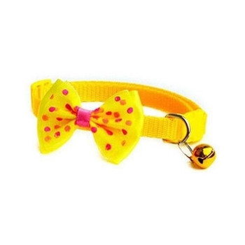 Small Yellow Bow Nylon Dog Collar