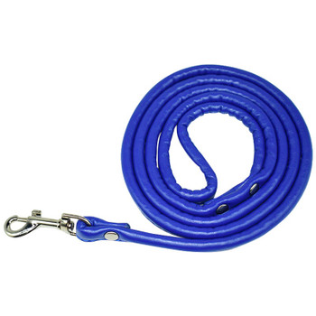 Dark Blue Soft PU Leather Effect Dog Lead