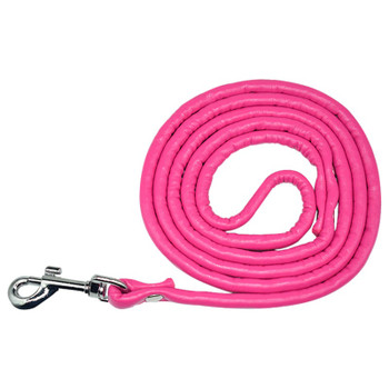 Rose Pink Soft PU Leather Effect Dog Lead