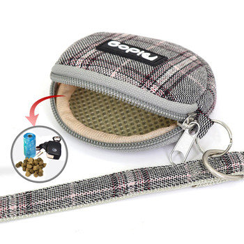 Grey Tartan Dog Harness Lead & Purse Set