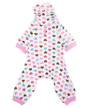 Pink Hearts Dog Pyjamas