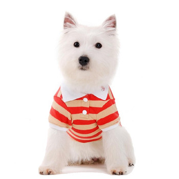Red Stripe Dog Polo T-shirt