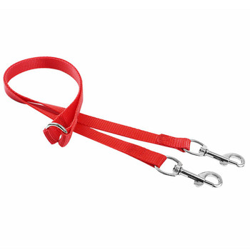 Red Twin Dog Coupler Lead