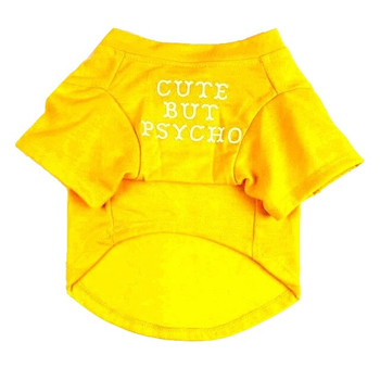 Yellow Cute But Psycho Dog T-Shirt