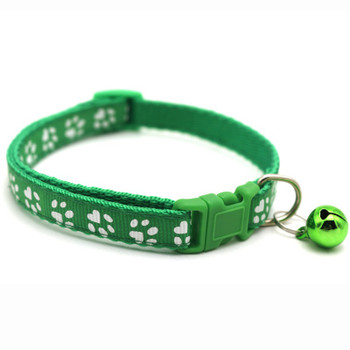 Small Green Pawprint Nylon Dog Collar & Lead Set