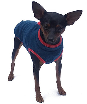 Blue Red Fleece Dog Vest Coat [Size M]