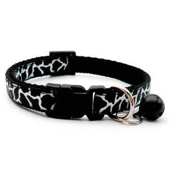 Small Black Zebra Print Nylon Dog Collar